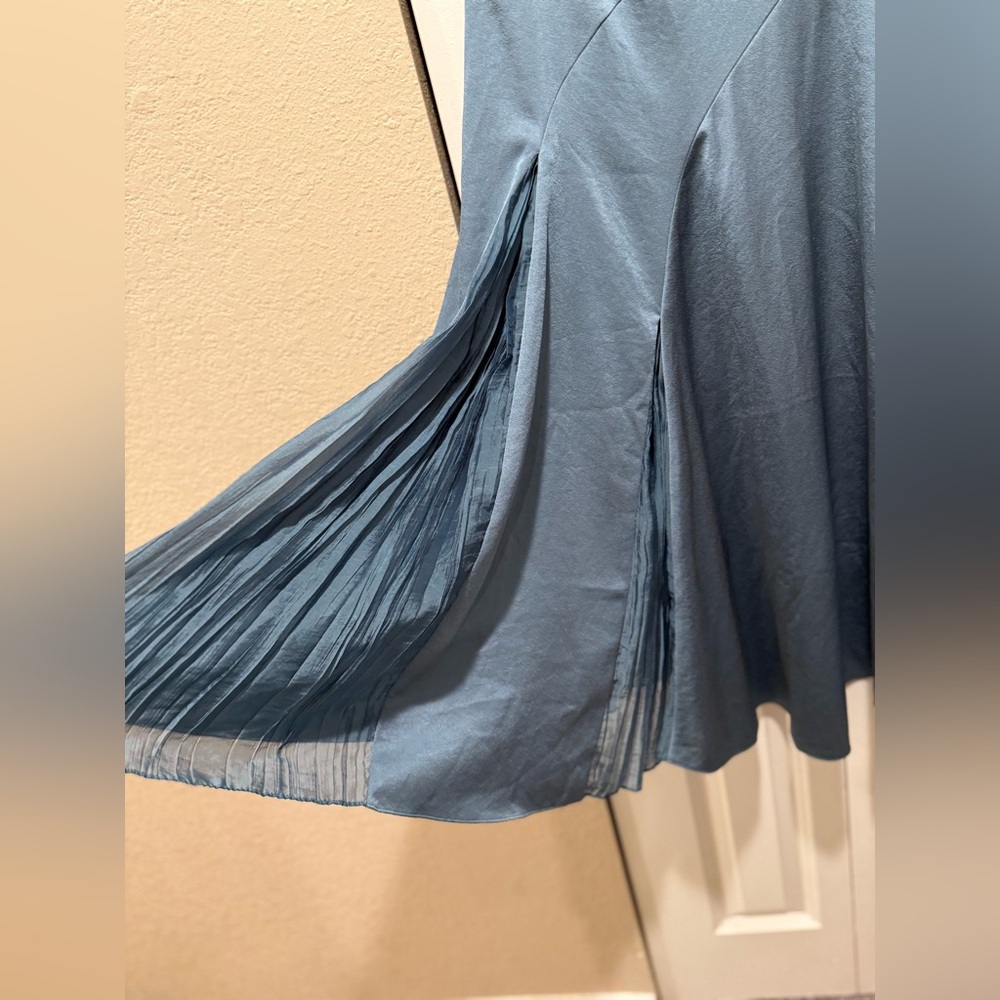 Vince Pleat-Detail Midi Skirt Drape Asymmetric Hem , size 0/XS - Picture 7 of 13